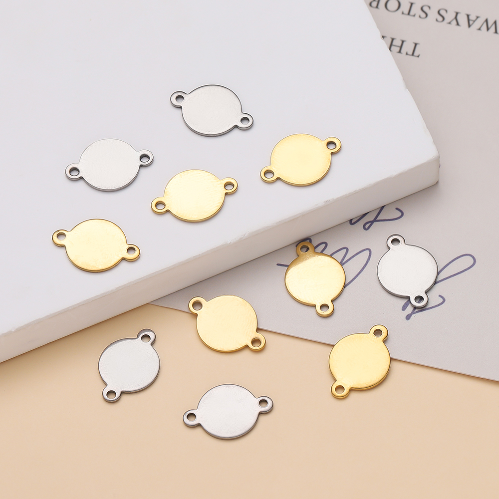 Jewelry Making Charms - 10/20Piece/Pack Stainless Steel Dog Tag Double