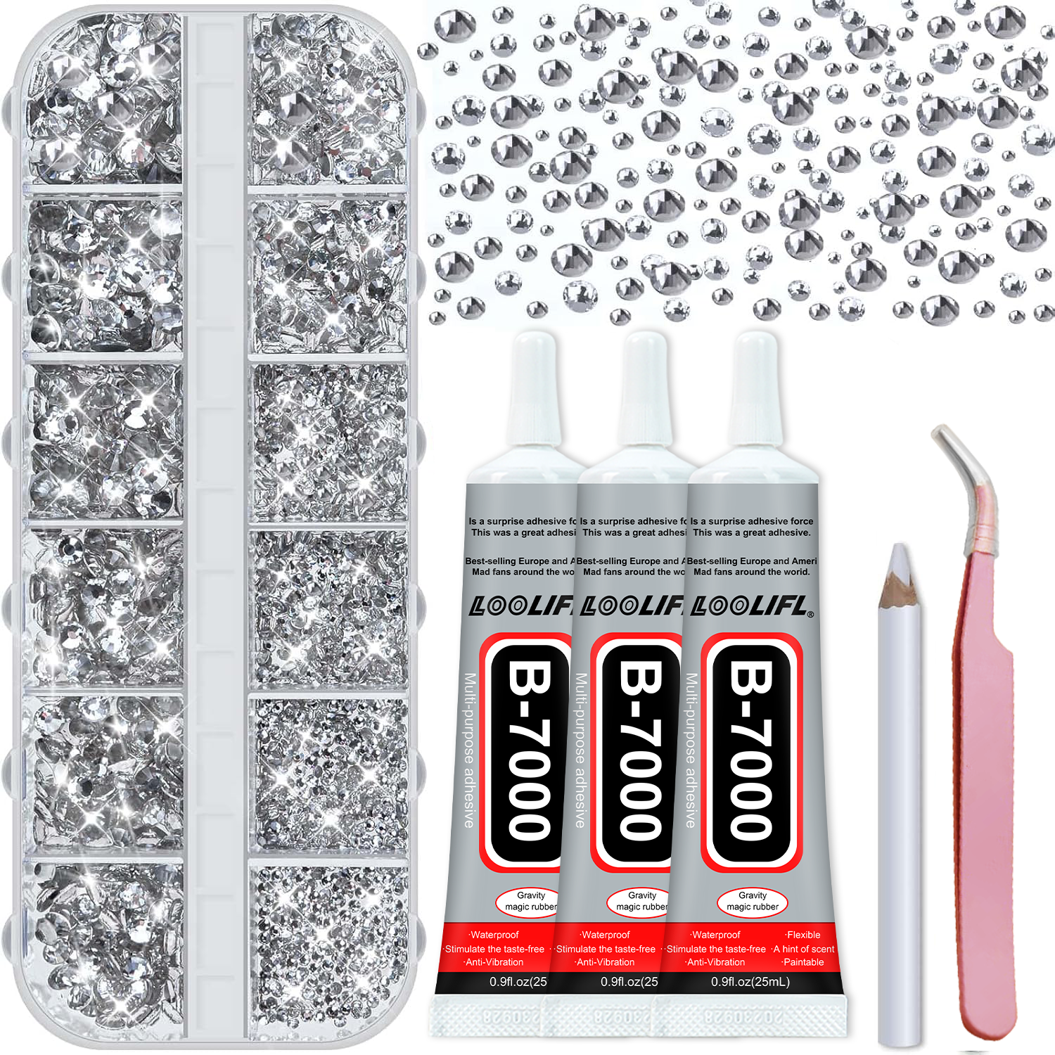 Jewelry Making Workshops - B-7000 super glue, transparent rhinestone crafts,