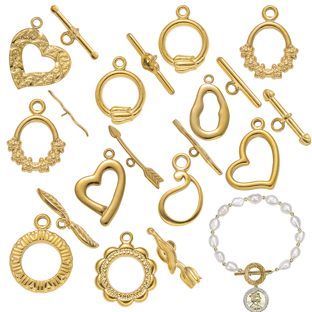 Jewelry Making Metals - 5 Sets Stainless Steel Toggle Clasp