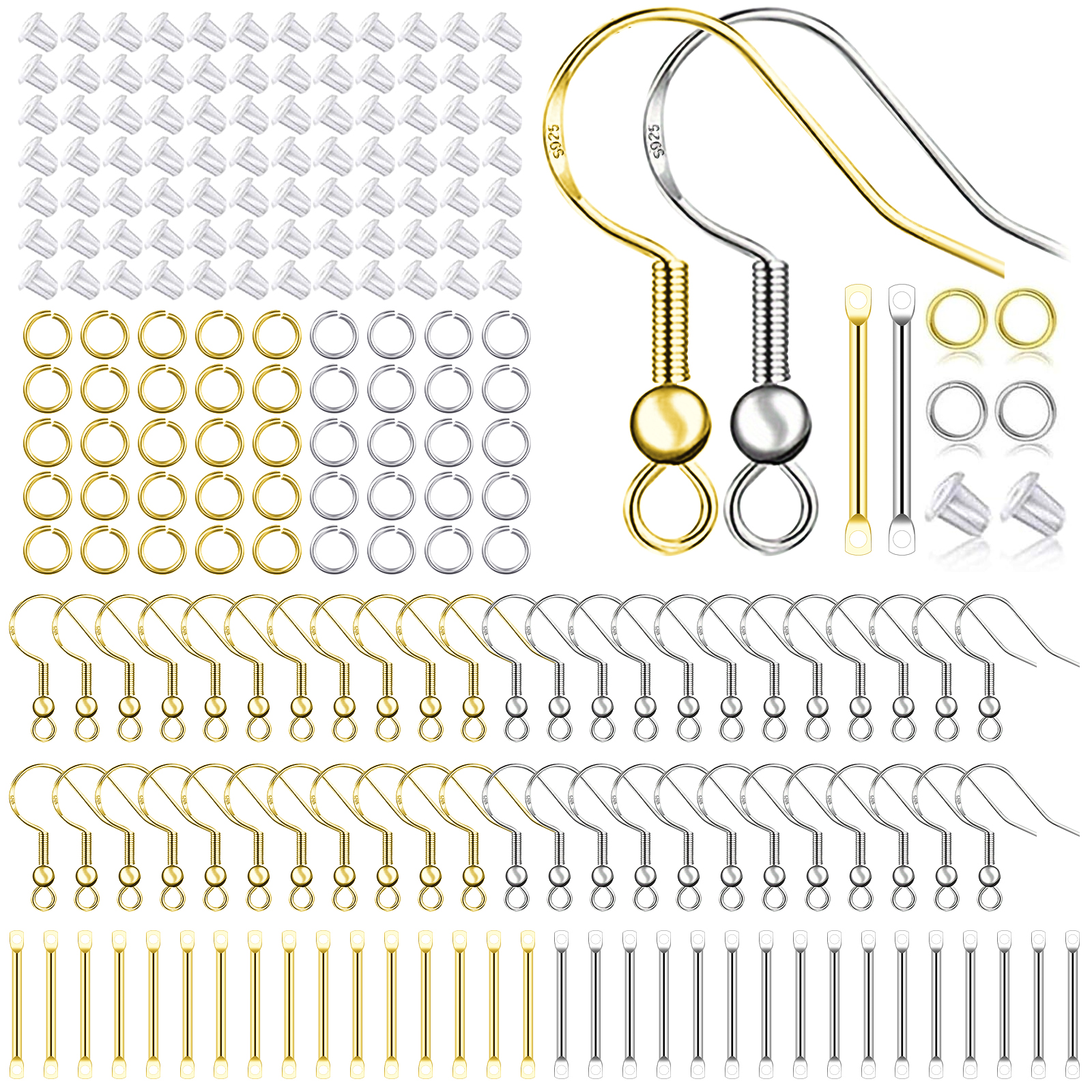 Jewelry Making Metals - 925 Silver/Gold Plated Earring Hooks for
