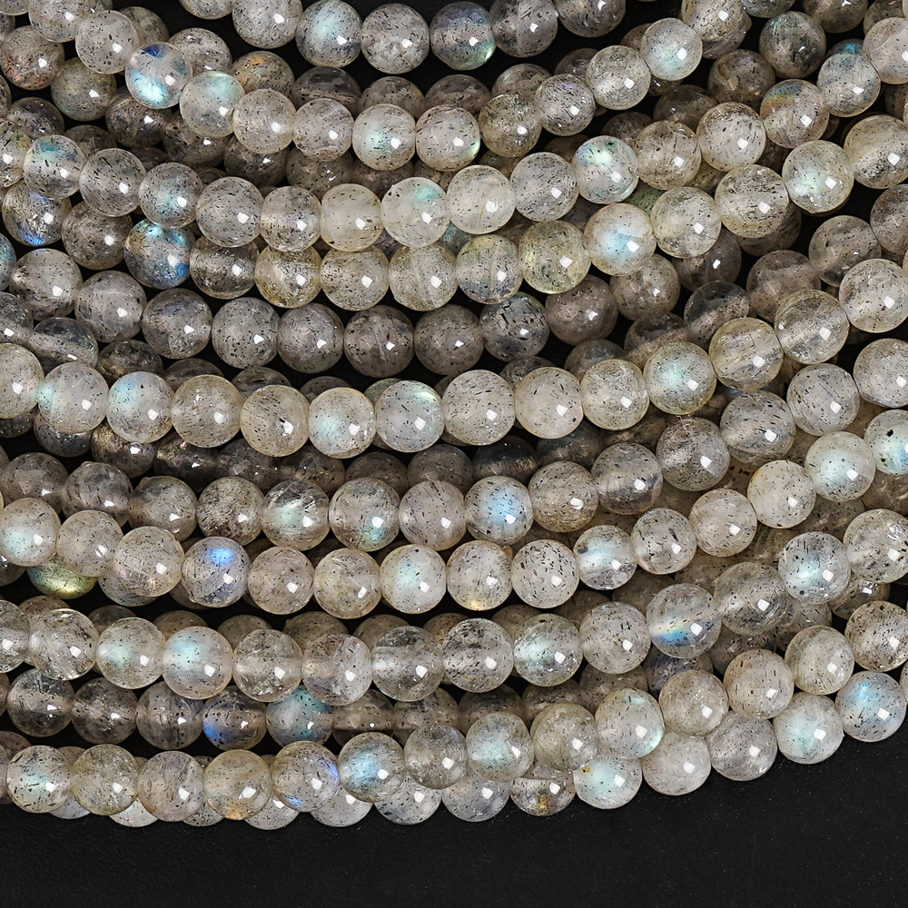 Jewelry Making Using Beads - Multi-use 4mm Grey Labradorite Loose Beads