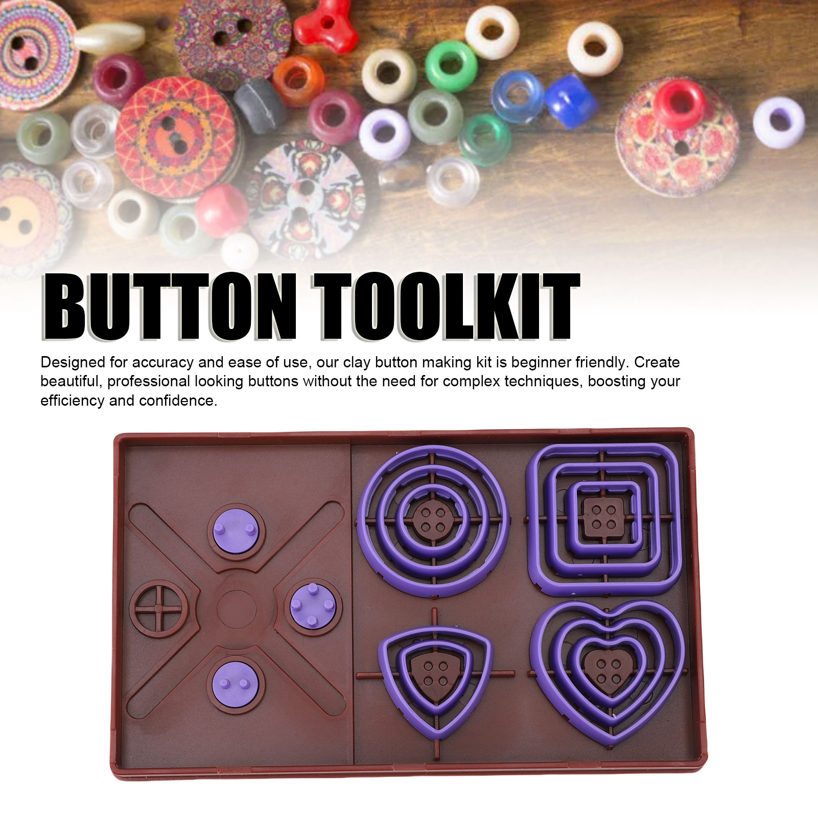 Jewelry Making Machines - 2Pcs Button Toolkit 4 Shapes 3