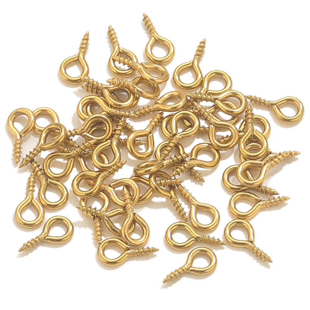 50pcs Stainless Steel Tiny Eye - Jewelry Making Charms incelemesi ve fiyatı
