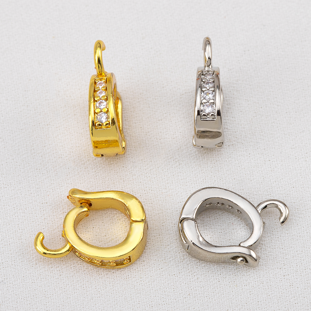 18K Gold Plated Zircon Bail Pe - Jewelry Making Charms incelemesi ve fiyatı