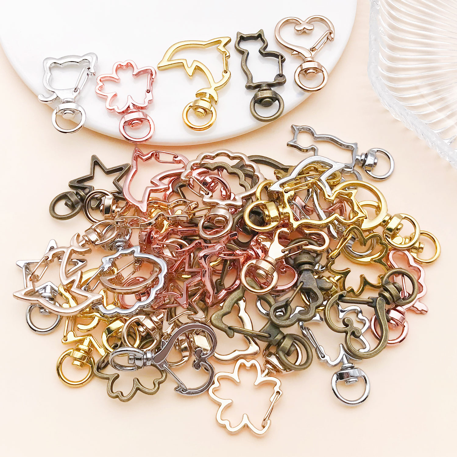 5pcs/lot Heart Star Moon Cat D - Jewelry Making Charms incelemesi ve fiyatı