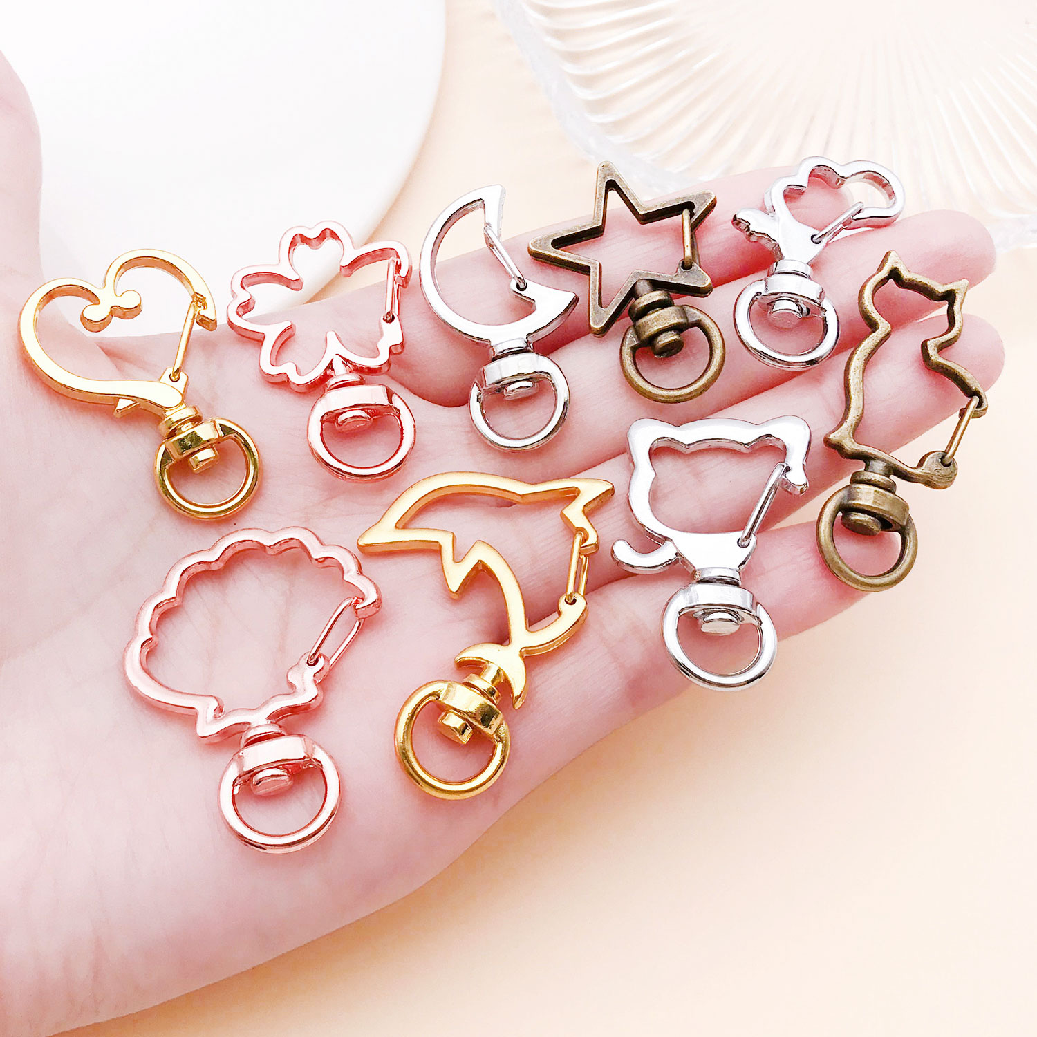 5pcs/lot Heart Star Moon Cat D - Jewelry Making Charms incelemesi ve fiyatı