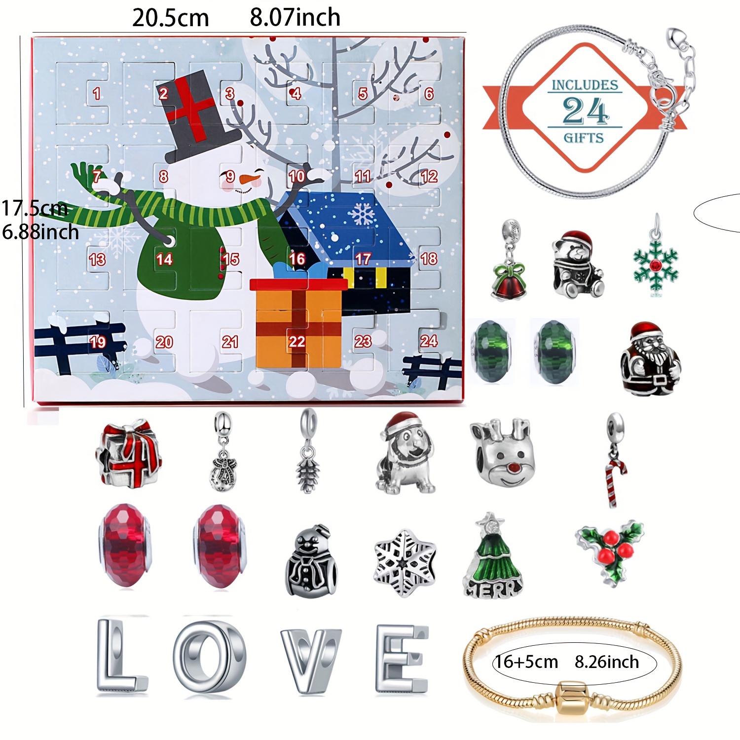 Snowman Christmas Advent Calen - Jewelry Making For Birthday Party incelemesi ve fiyatı