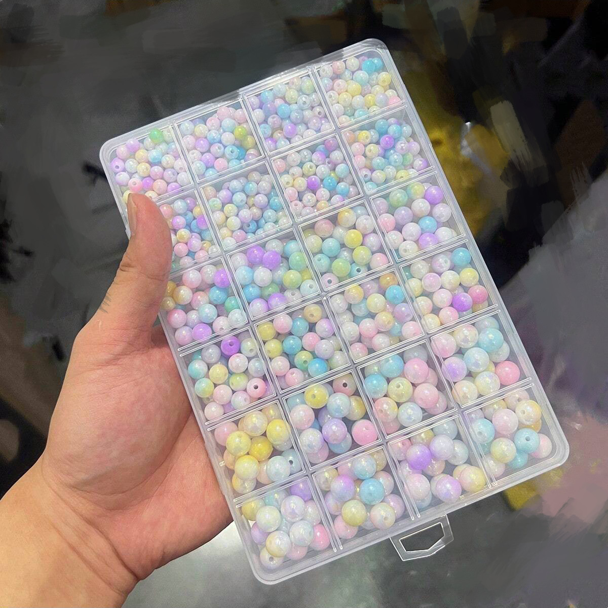 800pcs/24 grid set box 6mm/8mm - Jewelry Making For Birthday Party incelemesi ve fiyatı