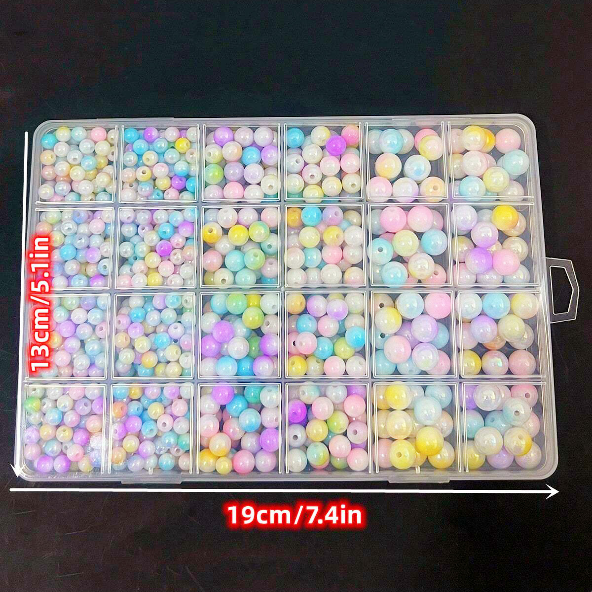 800pcs/24 grid set box 6mm/8mm - Jewelry Making For Birthday Party incelemesi ve fiyatı