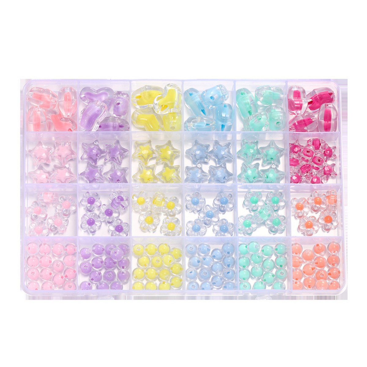 174pcs/Box Heart Acrylic Beads - Jewelry Making For Birthday Party incelemesi ve fiyatı