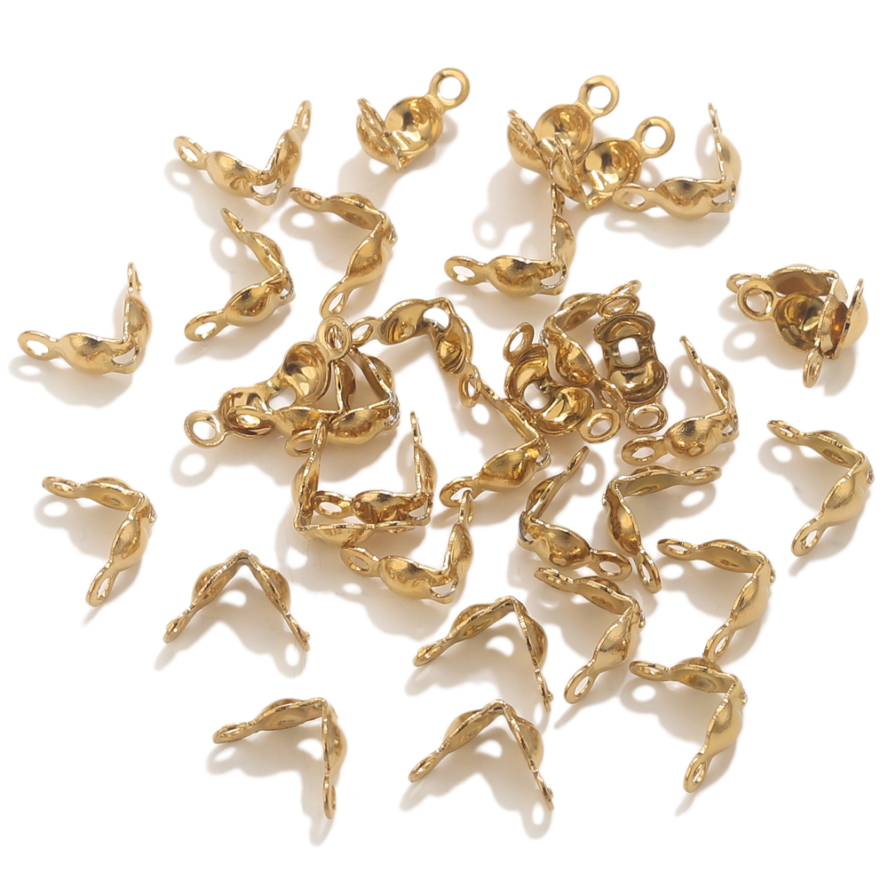 50pcs PVD Gold Plated Stainles - Jewelry Making Metals incelemesi ve fiyatı
