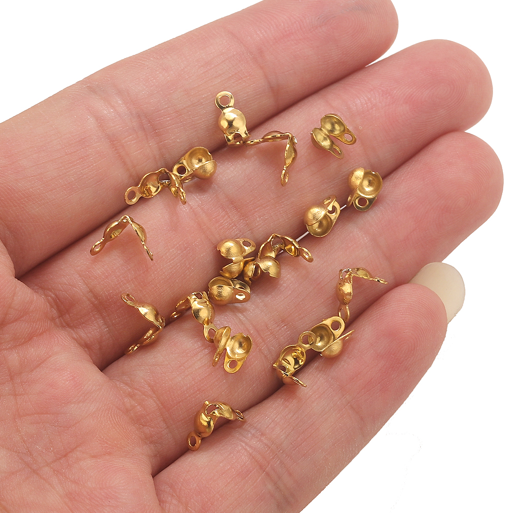 50pcs PVD Gold Plated Stainles - Jewelry Making Metals incelemesi ve fiyatı