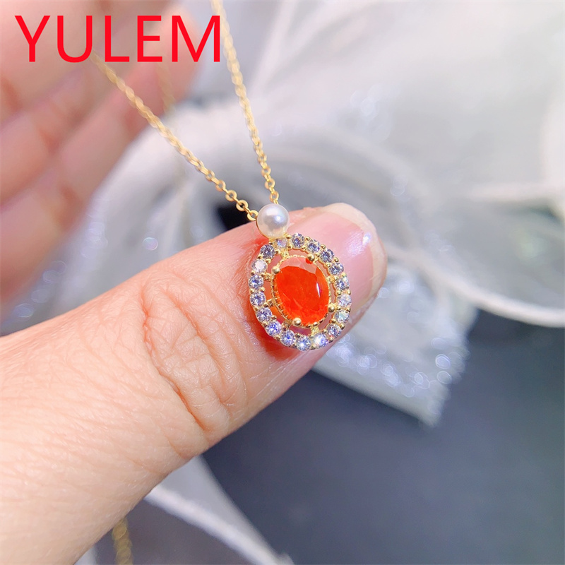 Elegant Natural Orange Opal Pe - Jewelry Making For Birthday Party incelemesi ve fiyatı