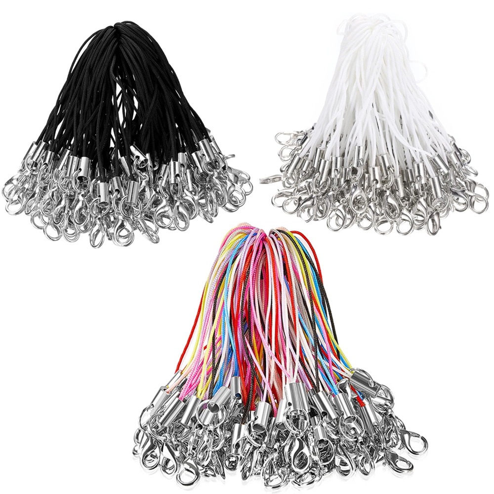 50/100Pcs Black White Strap Ch - Jewelry Making Charms incelemesi ve fiyatı