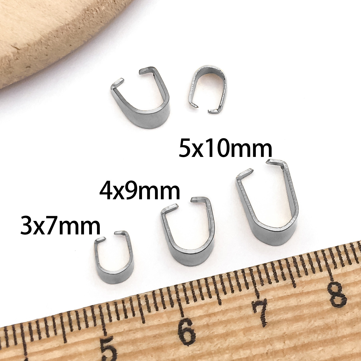 50pcs Stainless Steel Clip Cha - Jewelry Making Charms incelemesi ve fiyatı