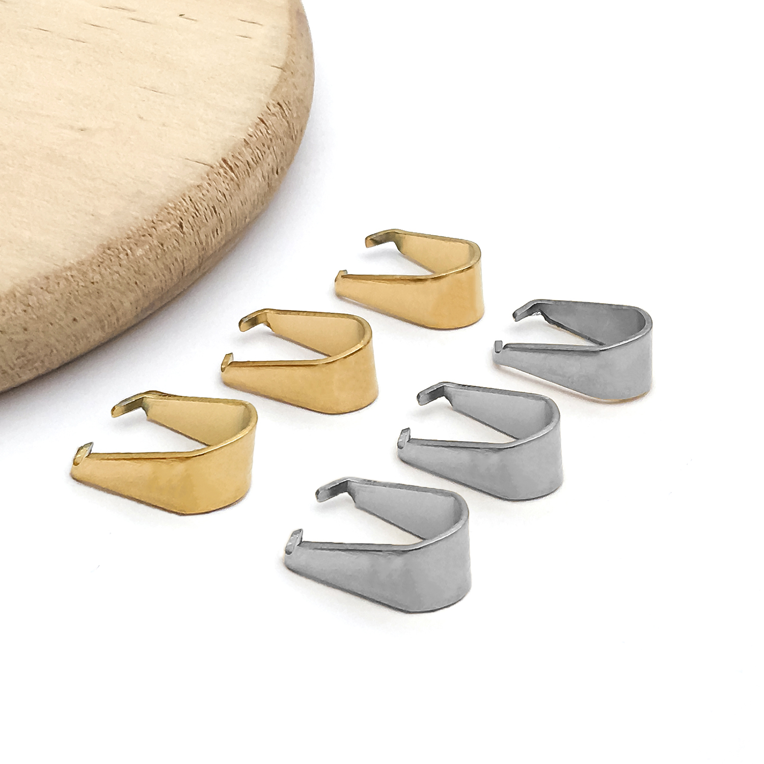 50pcs Stainless Steel Clip Cha - Jewelry Making Charms incelemesi ve fiyatı