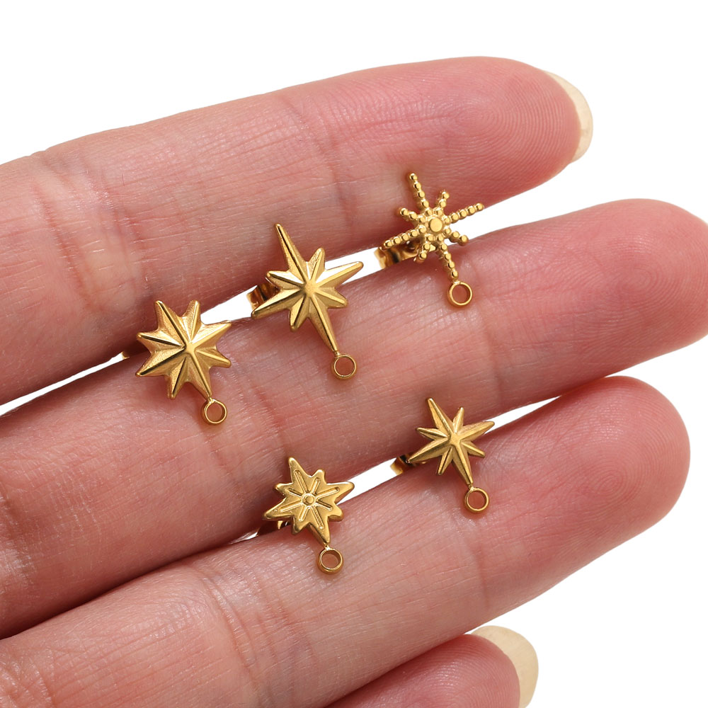 6pcs Stainless Steel Star Earr - Jewelry Making Workshops incelemesi ve fiyatı