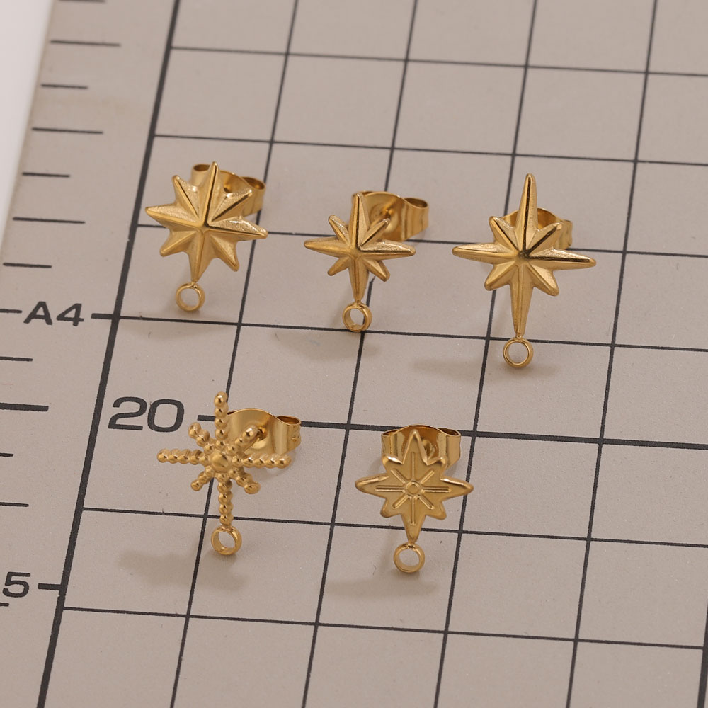 6pcs Stainless Steel Star Earr - Jewelry Making Workshops incelemesi ve fiyatı