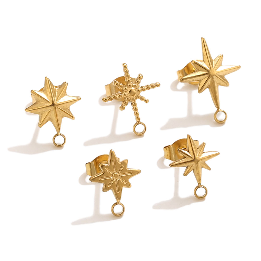 6pcs Stainless Steel Star Earr - Jewelry Making Workshops incelemesi ve fiyatı