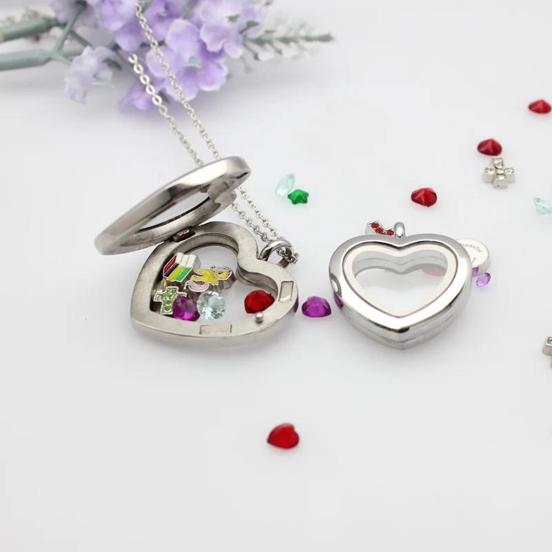24mm 30mm heart Floating Locke - Jewelry Making For Birthday Party incelemesi ve fiyatı