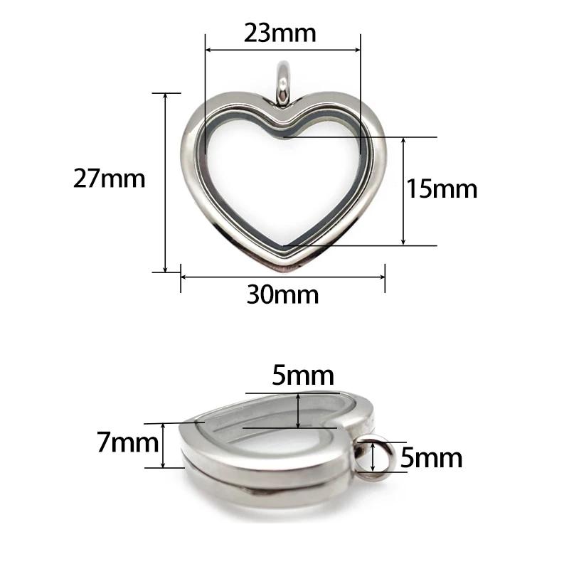 24mm 30mm heart Floating Locke - Jewelry Making For Birthday Party incelemesi ve fiyatı