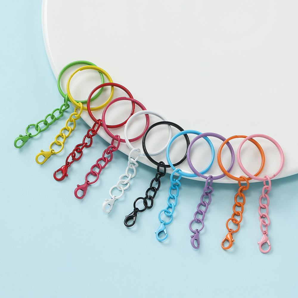 5pcs/Lot 25mm Colored Split Ri - Jewelry Making Charms incelemesi ve fiyatı