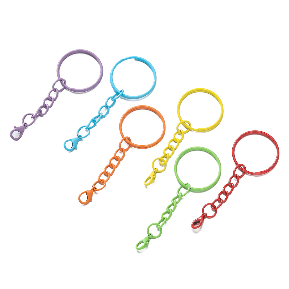 5pcs/Lot 25mm Colored Split Ri - Jewelry Making Charms incelemesi ve fiyatı