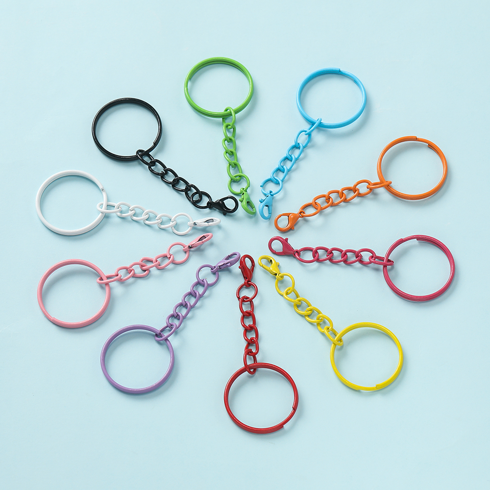 5pcs/Lot 25mm Colored Split Ri - Jewelry Making Charms incelemesi ve fiyatı