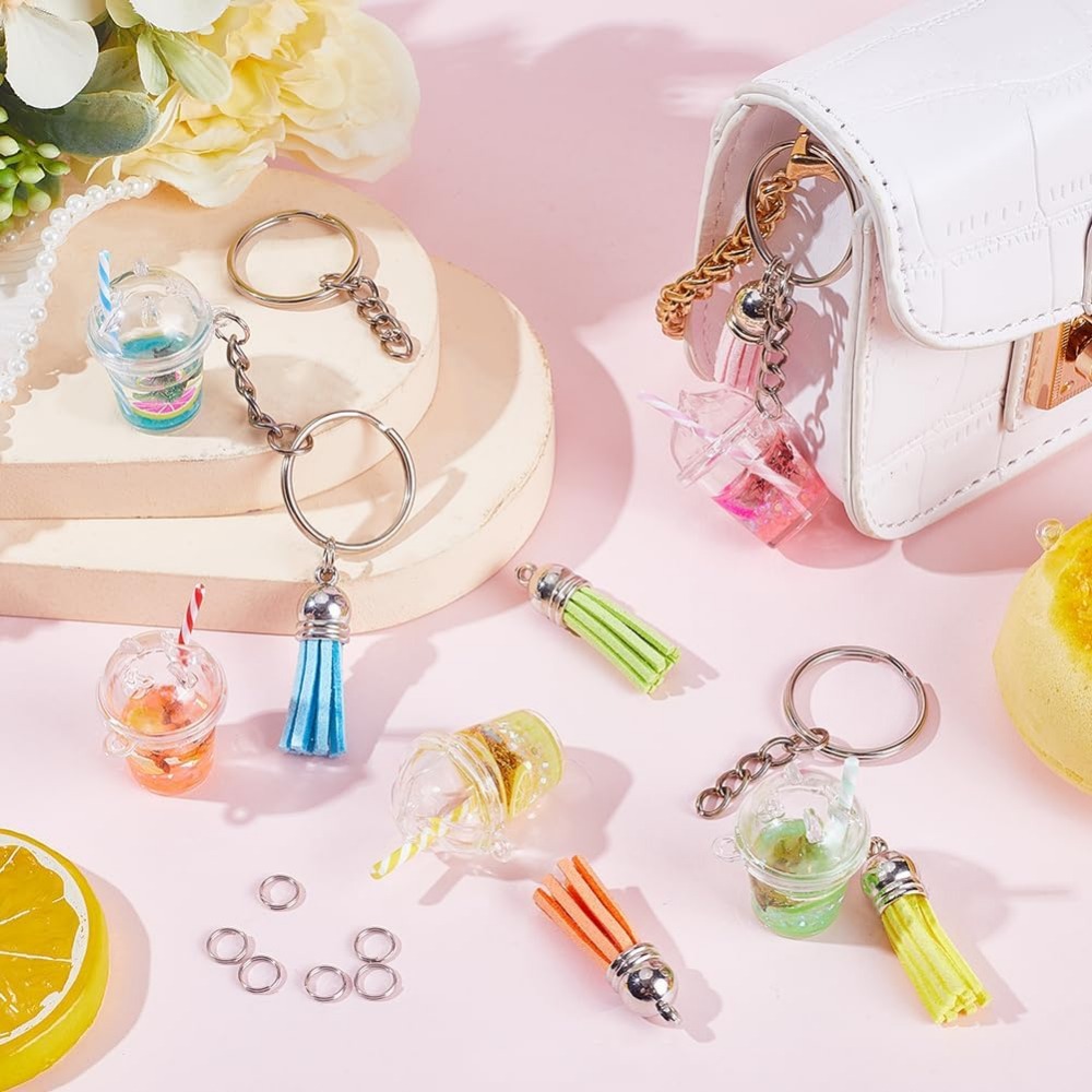 35Pcs DIY 5 Sets Bubble Tea Ke - Jewelry Making Charms incelemesi ve fiyatı