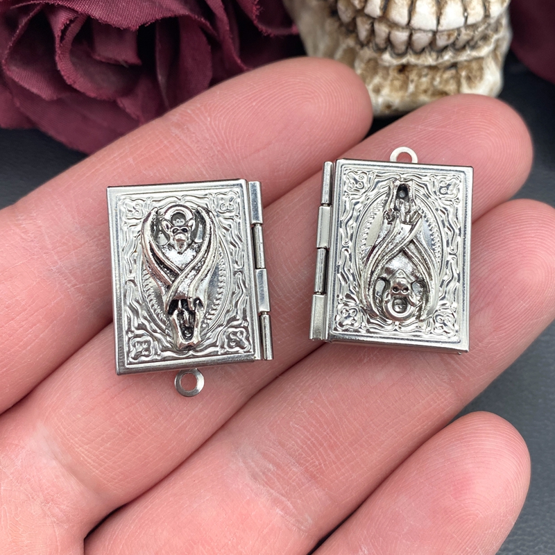 2psc Dainty Bat Book Locket Ch - Jewelry Making Books incelemesi ve fiyatı