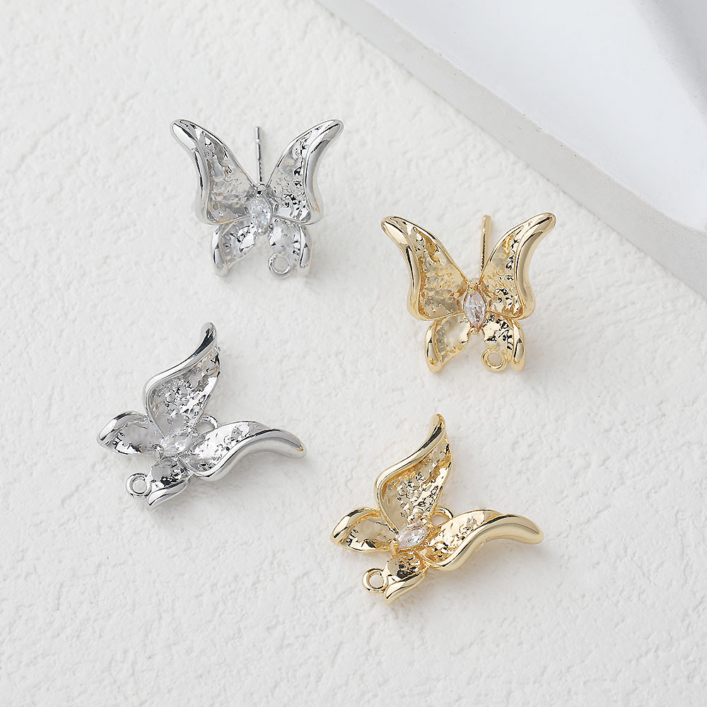 2PCS Dainty Butterfly Ear Stud - Jewelry Making Charms incelemesi ve fiyatı