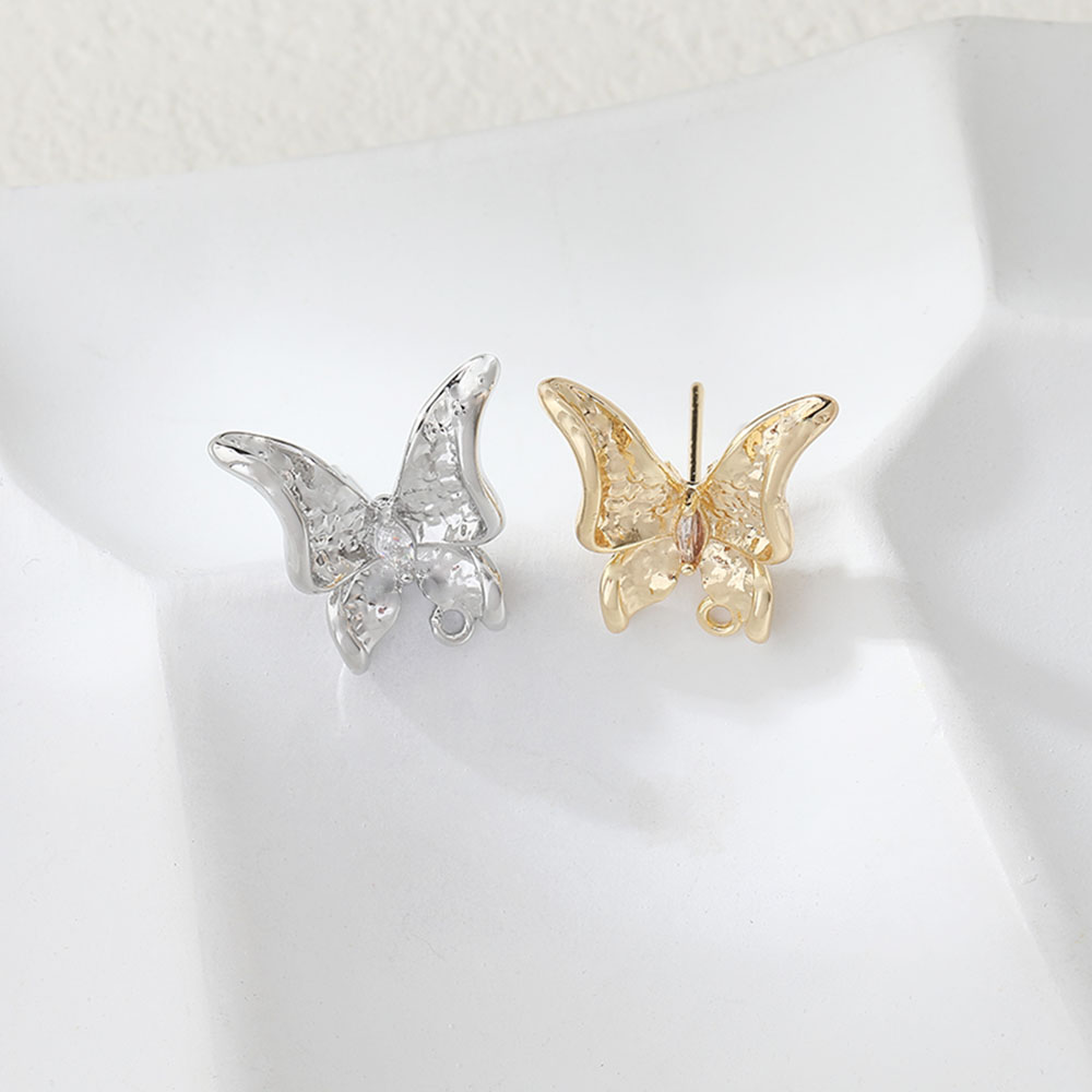 2PCS Dainty Butterfly Ear Stud - Jewelry Making Charms incelemesi ve fiyatı