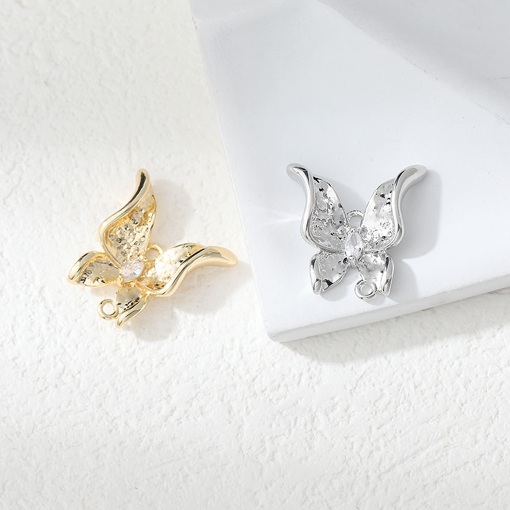 2PCS Dainty Butterfly Ear Stud - Jewelry Making Charms incelemesi ve fiyatı