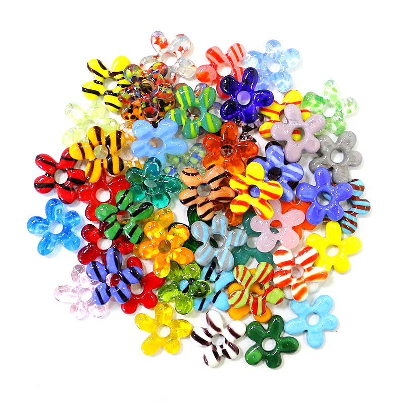 6pcs New Lovely Mini Glass Flo - Jewelry Making For Birthday Party incelemesi ve fiyatı