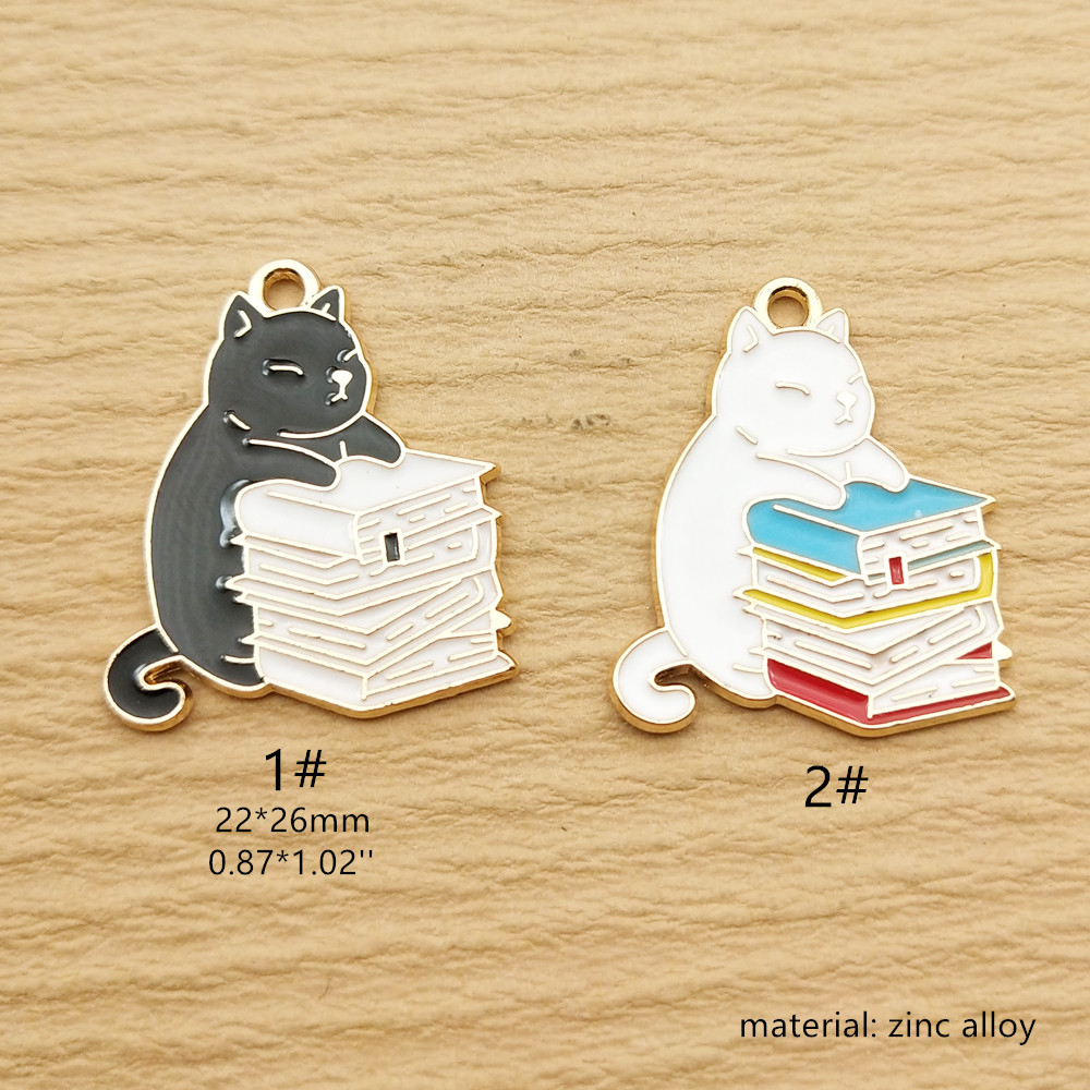 10pcs Book Cat Charm Jewelry A - Jewelry Making Books incelemesi ve fiyatı