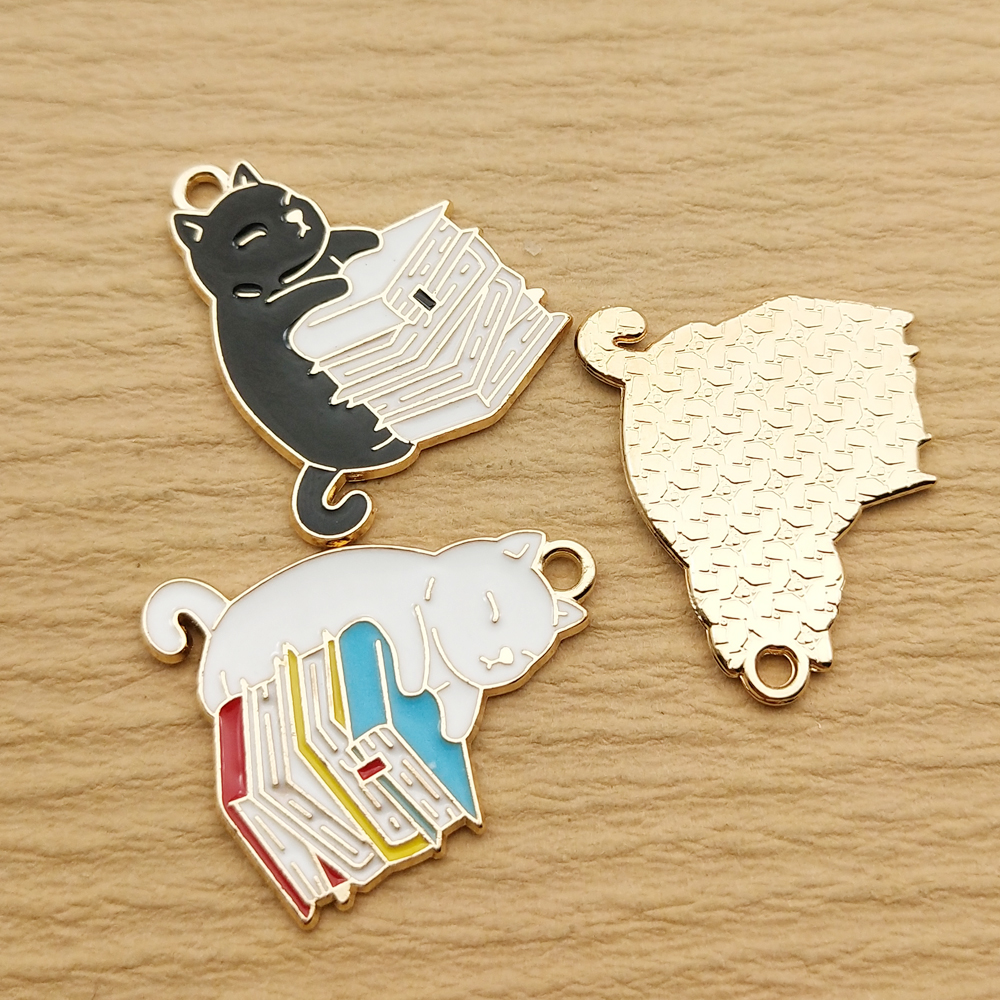 10pcs Book Cat Charm Jewelry A - Jewelry Making Books incelemesi ve fiyatı