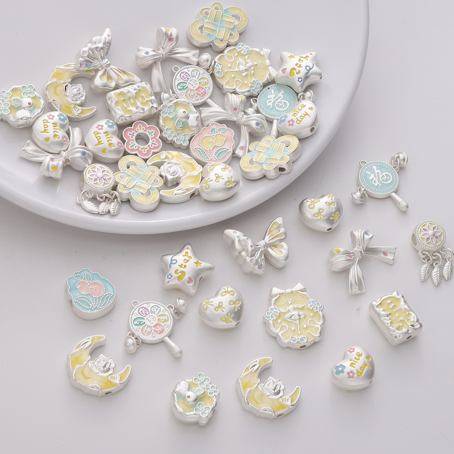 Alloy Moon Charms Beads Pendan - Jewelry Making For Birthday Party incelemesi ve fiyatı
