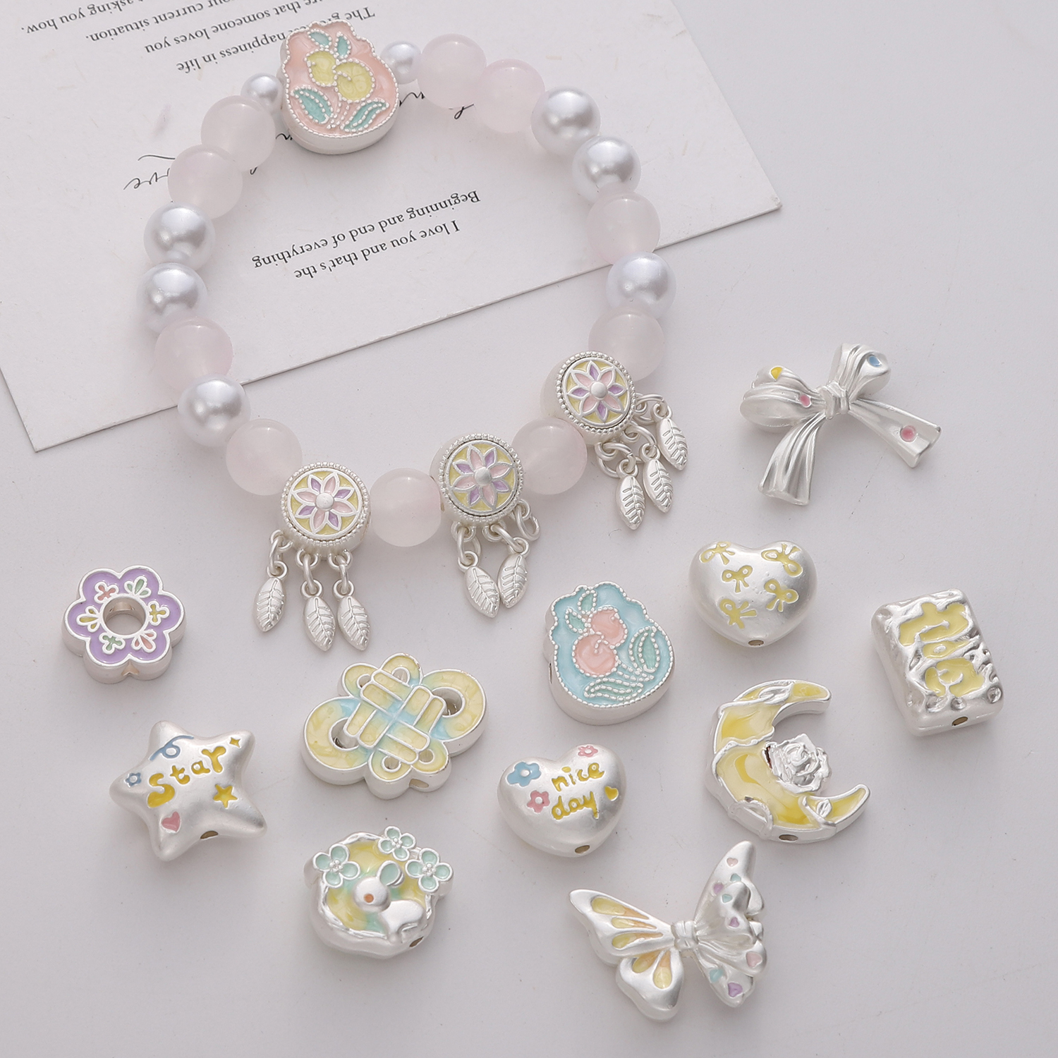 Alloy Moon Charms Beads Pendan - Jewelry Making For Birthday Party incelemesi ve fiyatı