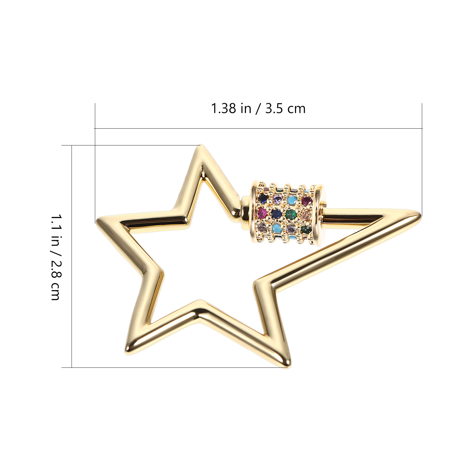 1Pcs Five Point Star Screw Car - Jewelry Making Charms incelemesi ve fiyatı