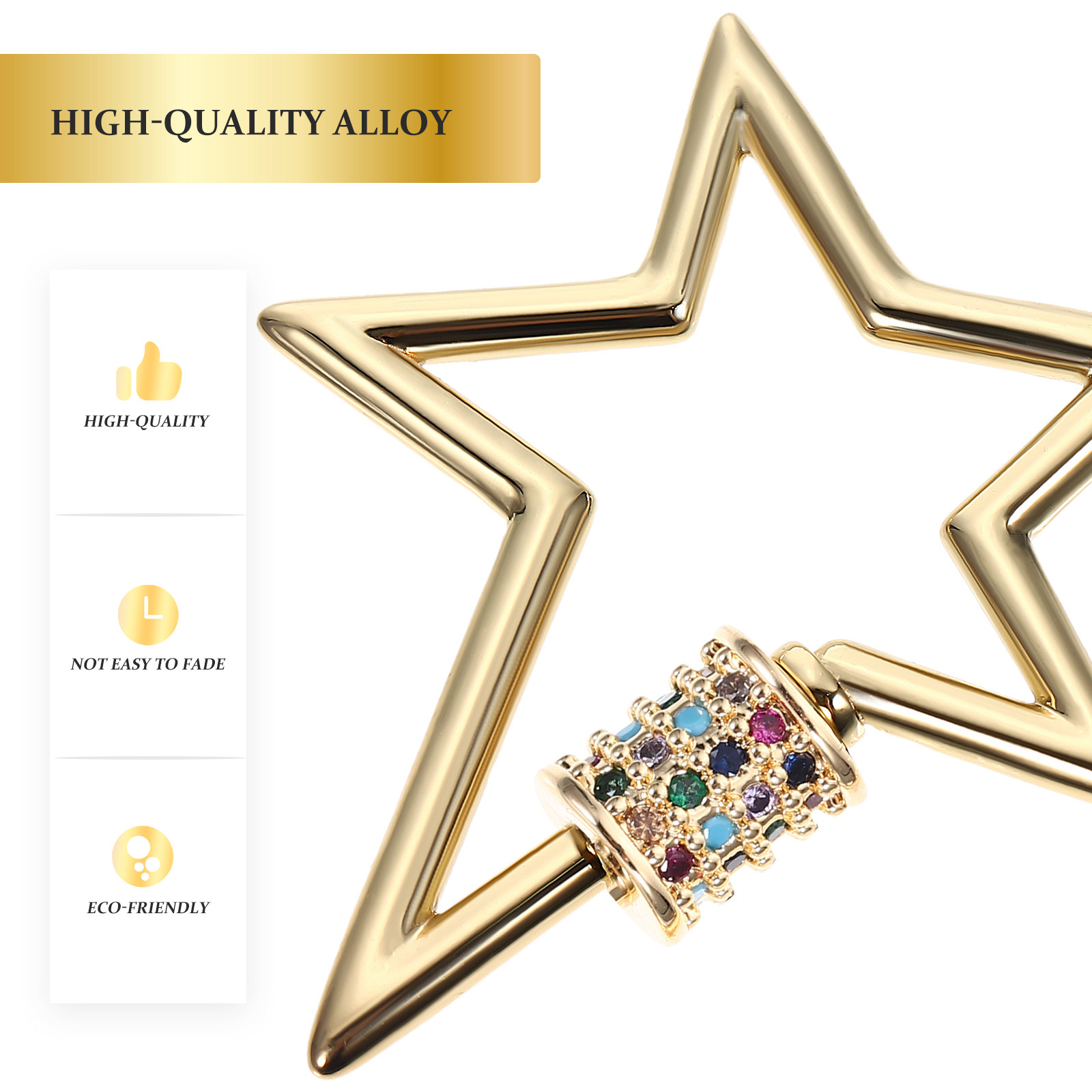 1Pcs Five Point Star Screw Car - Jewelry Making Charms incelemesi ve fiyatı