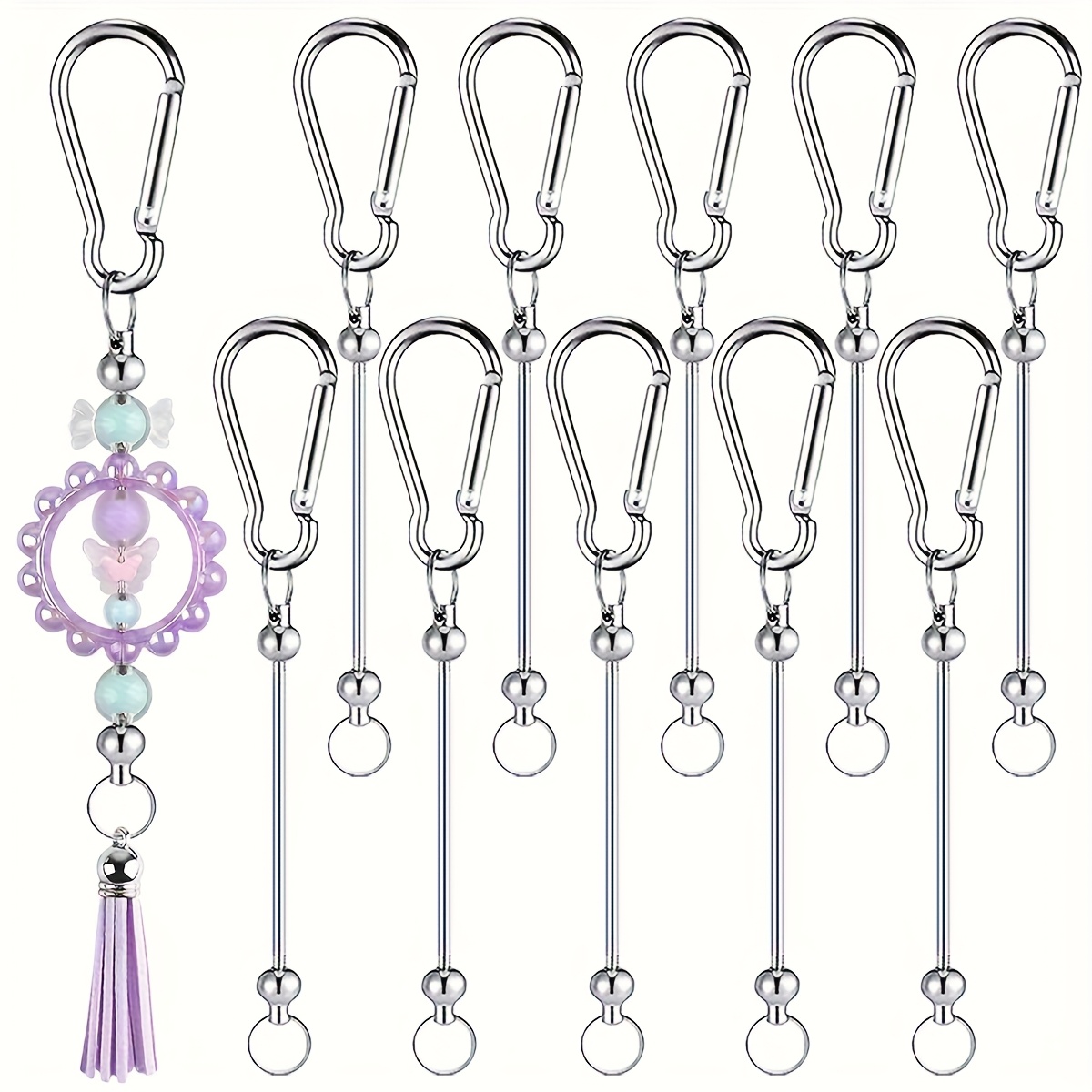 10pcs Multi-Purpose Key Rings  - Jewelry Making Using Beads incelemesi ve fiyatı