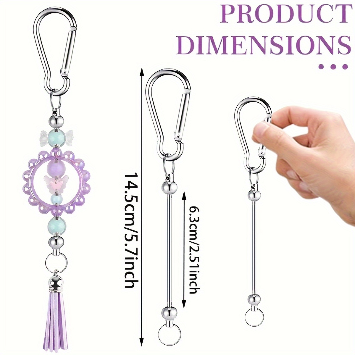 10pcs Multi-Purpose Key Rings  - Jewelry Making Using Beads incelemesi ve fiyatı