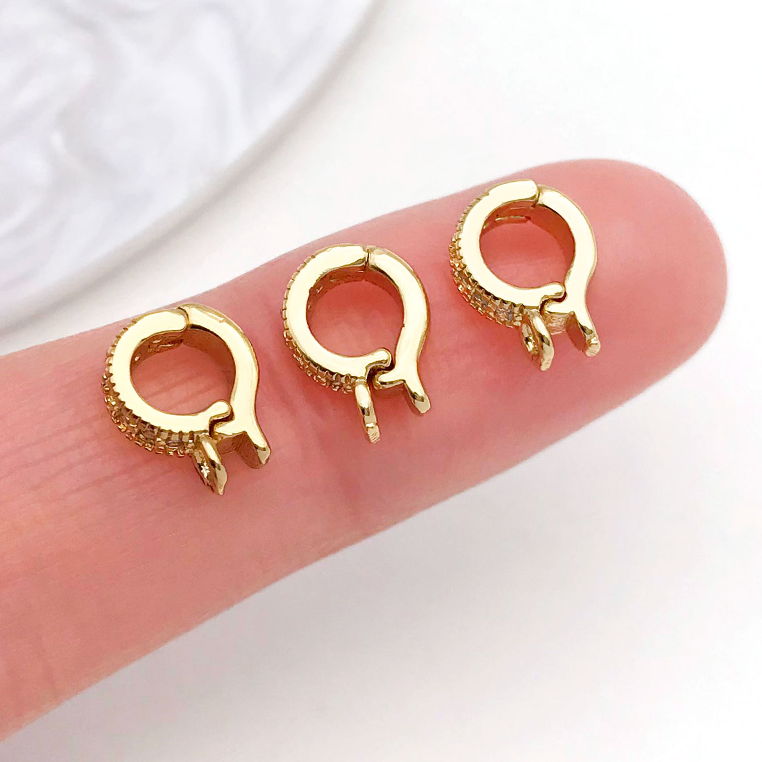 5pcs 18K Real Gold Plated Bras - Jewelry Making Charms incelemesi ve fiyatı