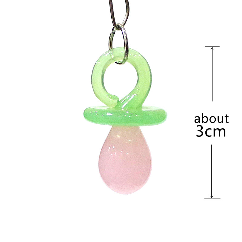 1PC Mini Glass Pacifier Charm  - Jewelry Making For Birthday Party incelemesi ve fiyatı