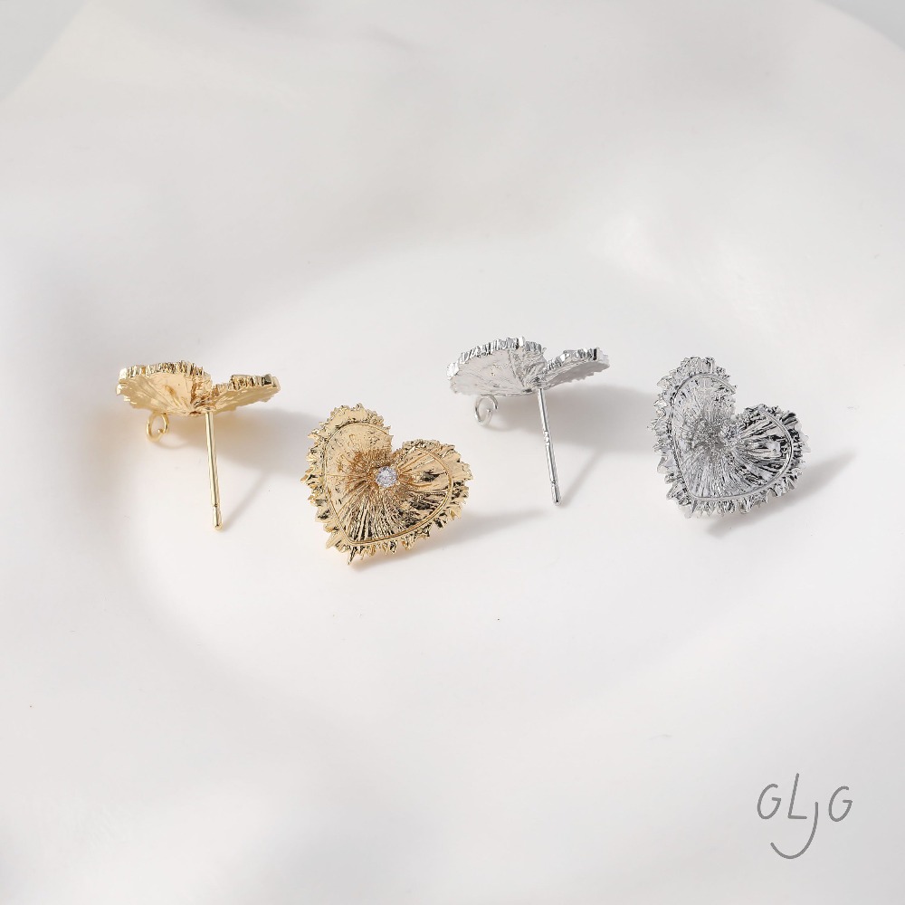4PCS Heart Charms Stud Earring - Jewelry Making Charms incelemesi ve fiyatı