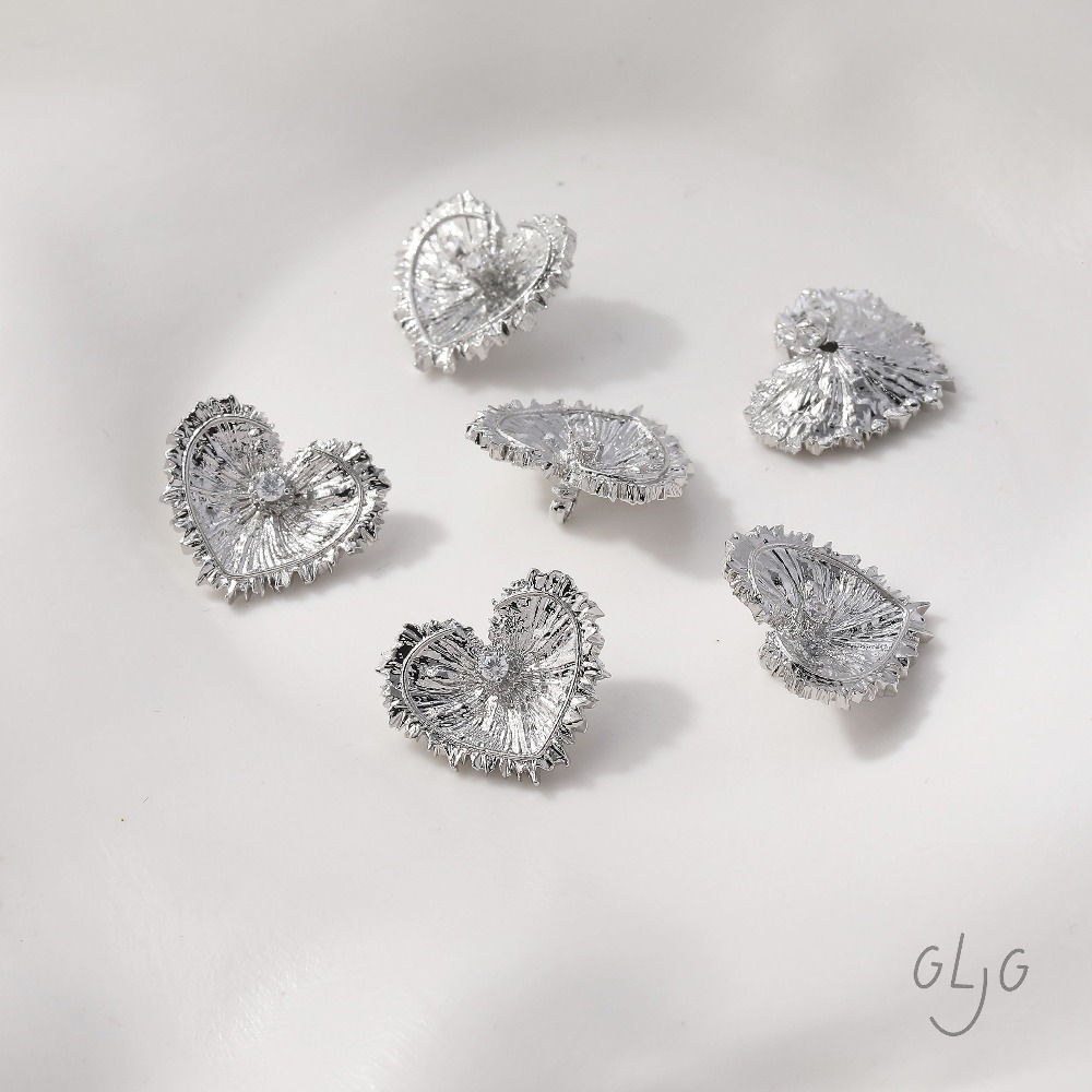 4PCS Heart Charms Stud Earring - Jewelry Making Charms incelemesi ve fiyatı