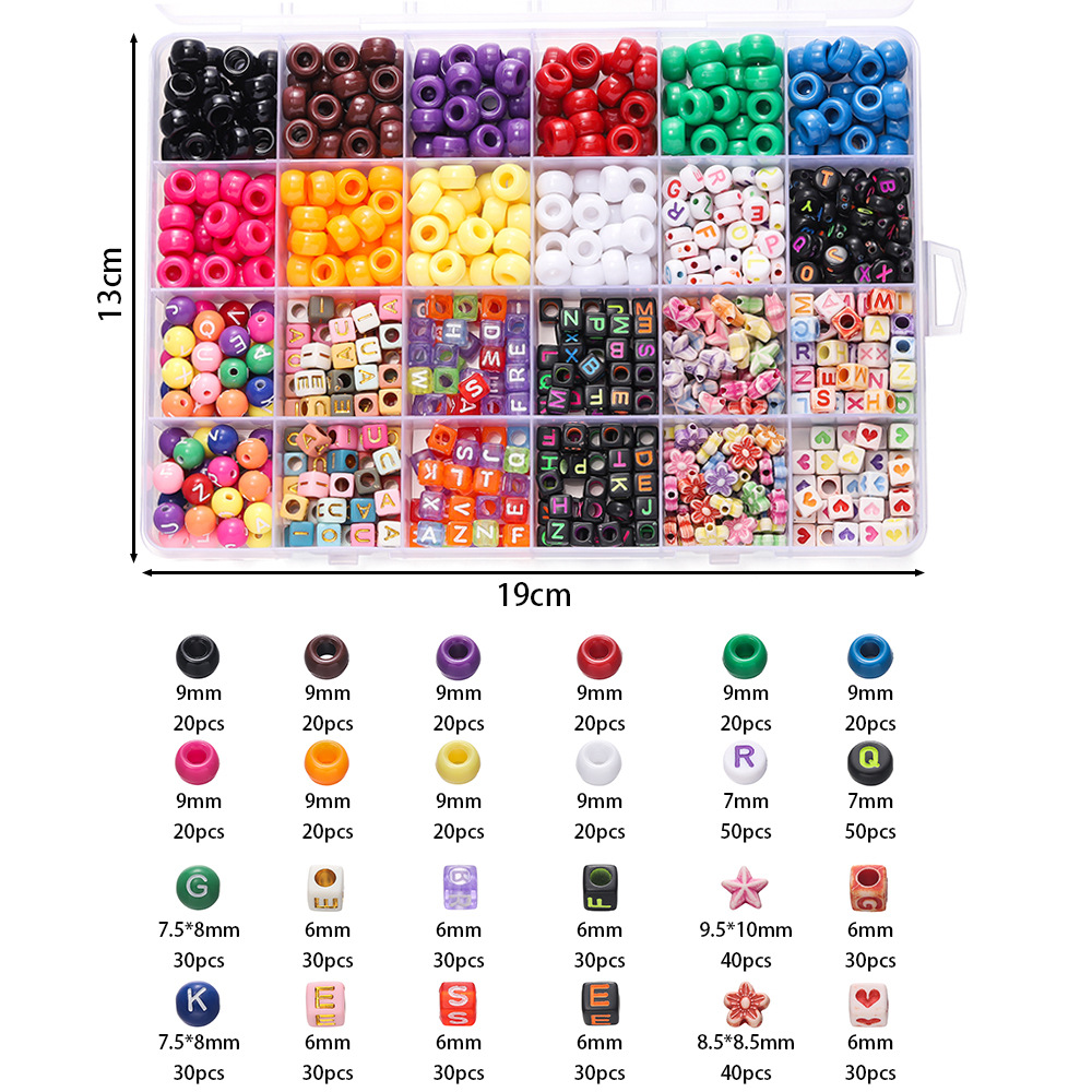 1 Box Colorful Acrylic Pony Be - Jewelry Making For Birthday Party incelemesi ve fiyatı