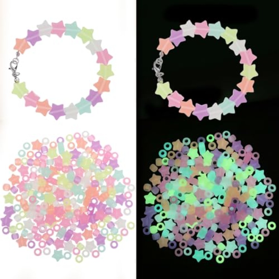 220 Pcs Glow in The Dark Beads - Jewelry Making For Birthday Party incelemesi ve fiyatı